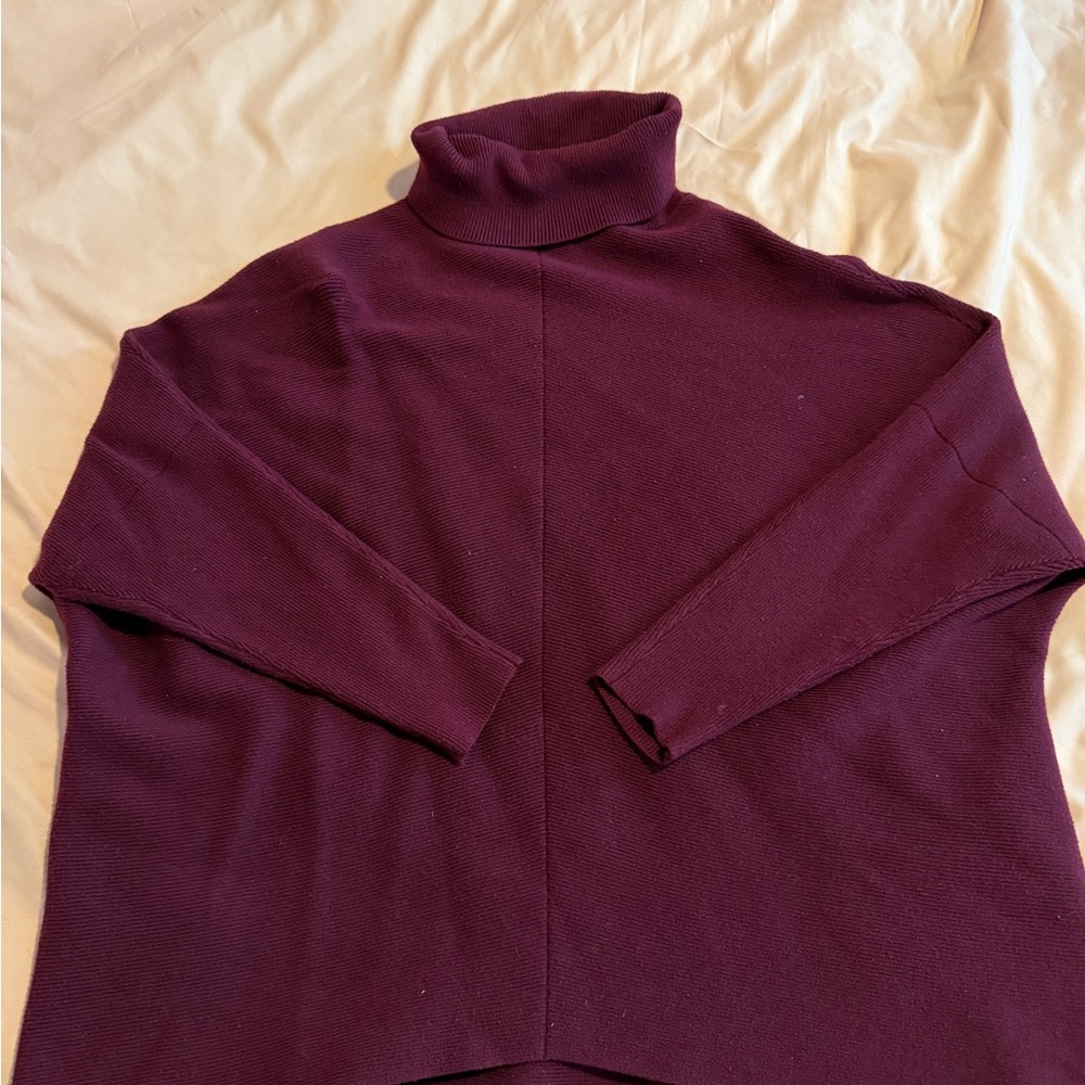 Women's Purple Turtleneck Sweater